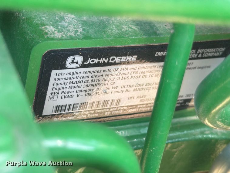 image for item EX0527 2021 John Deere 5065E MFWD tractor