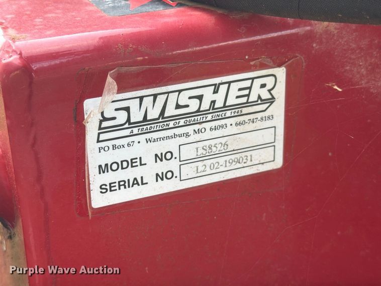 image for item EX0529 Swisher LS8526 log splitter