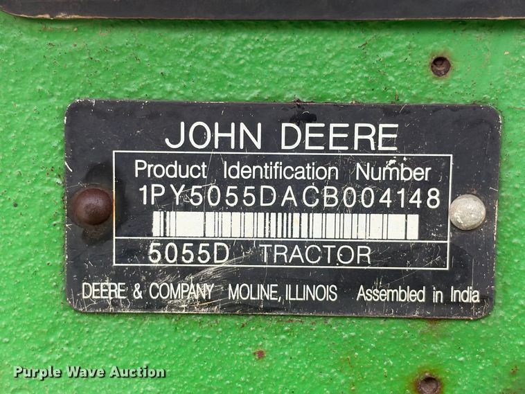 image for item FB8377 2012 John Deere 5055D tractor