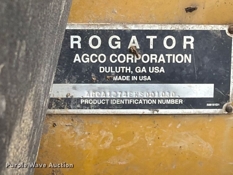 image for item FN2627 AGCO RoGator 1274 sprayer