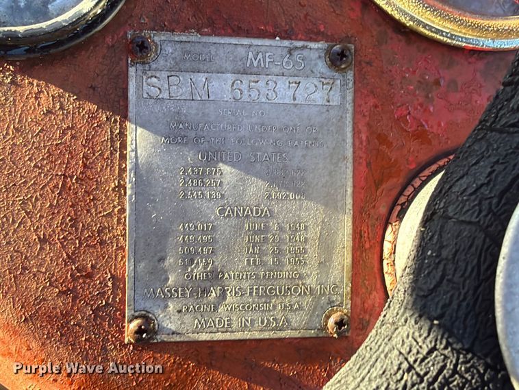 image for item FN2628 1958 Massey Ferguson MF 65 tractor