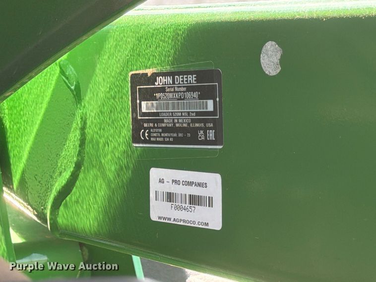 image for item YA5174 2023 John Deere 5100E MFWD tractor