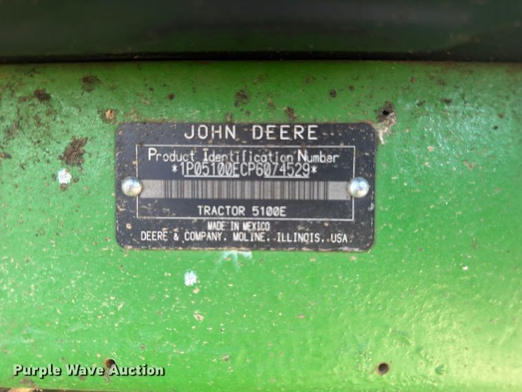 image for item YA5174 2023 John Deere 5100E MFWD tractor
