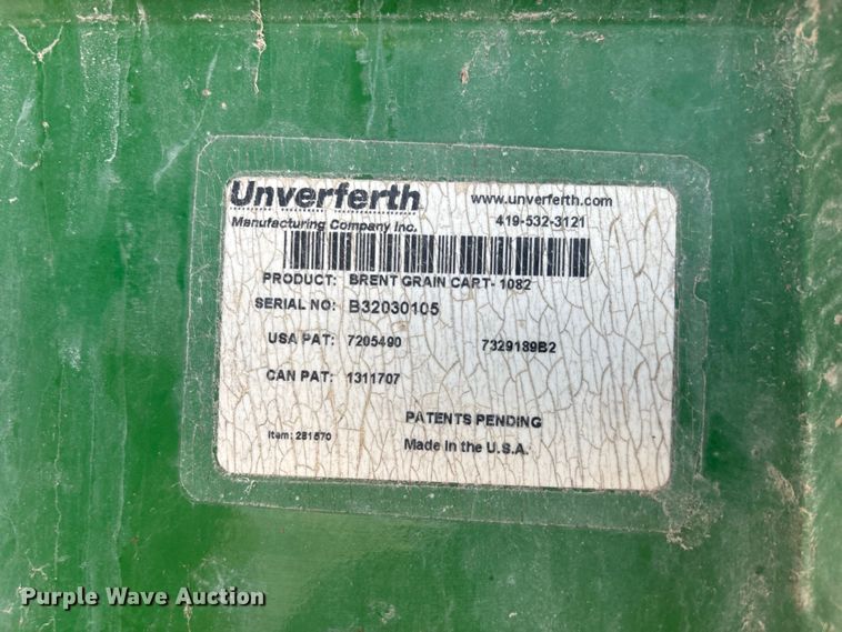 image for item YA5196 Brent 1082 grain cart