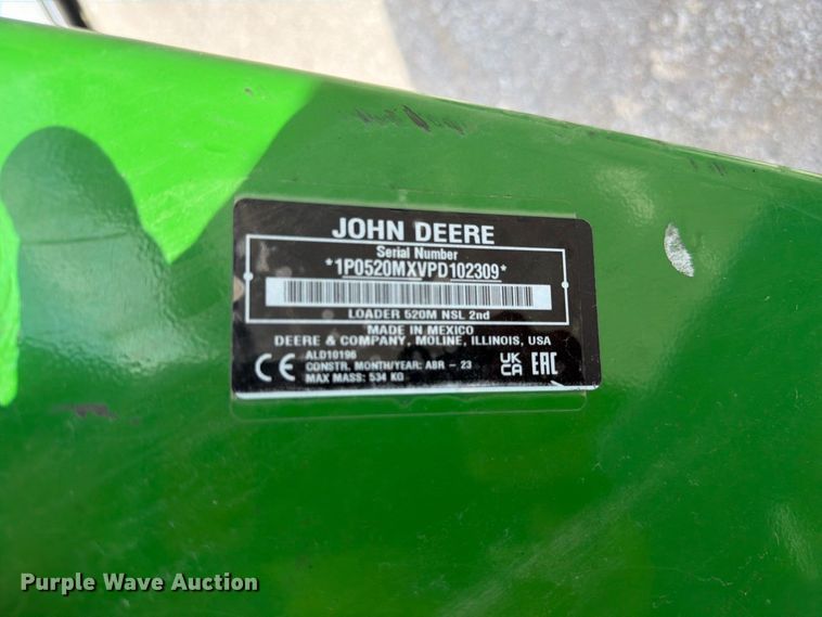 image for item YA5288 2023 John Deere 520M loader