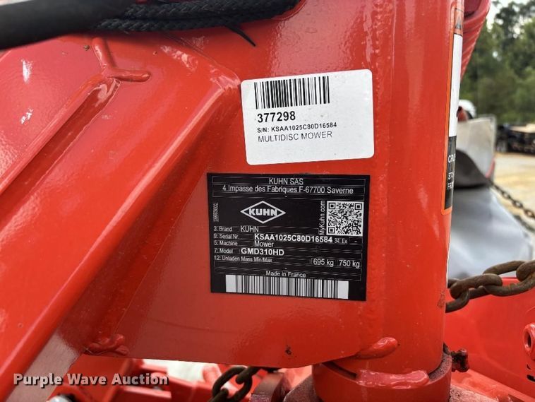 image for item YA5488 2026 Kuhn GMD 310 HD disc mower