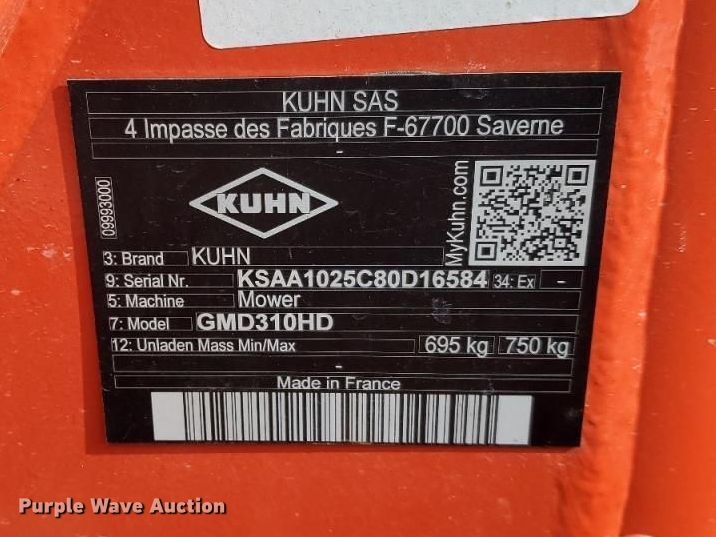 image for item YA5488 2026 Kuhn GMD 310 HD disc mower