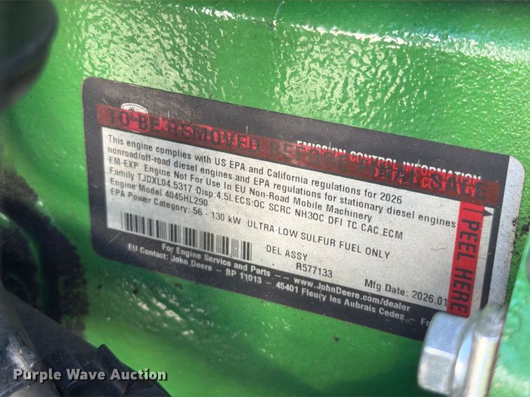 image for item YA5529 2026 John Deere 6125M MFWD tractor