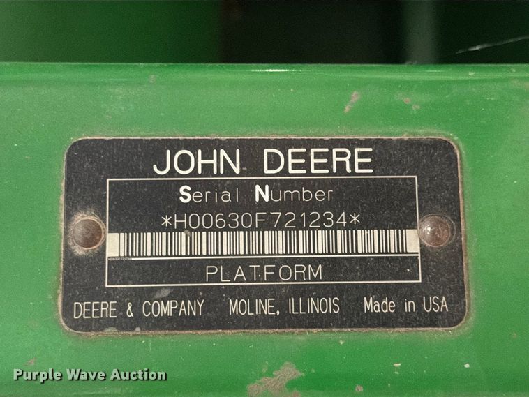 image for item YA5579 2007 John Deere 630F HydraFlex flex head