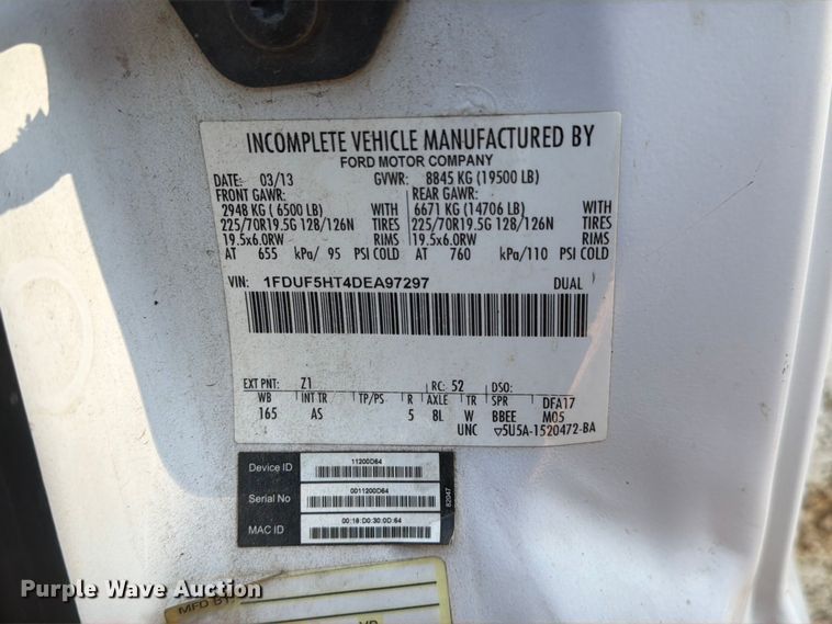 image for item EA7365 2013 Ford F550 Super Duty utility / service truck