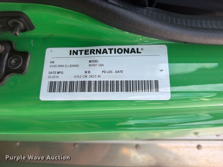 image for item EA7382 2020 International MV607 refrigerated truck