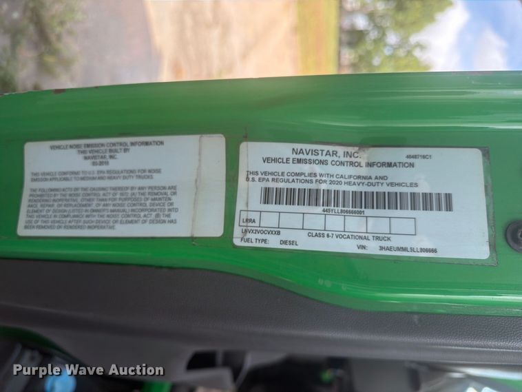 image for item EA7382 2020 International MV607 refrigerated truck