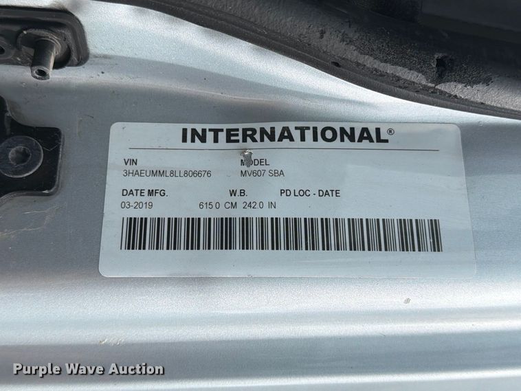 image for item EA7386 2020 International MV607 refrigerated truck