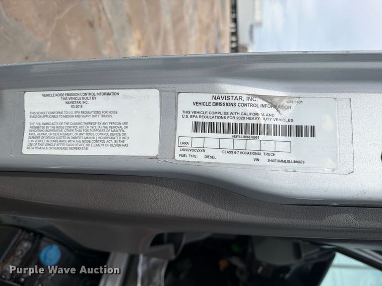 image for item EA7386 2020 International MV607 refrigerated truck