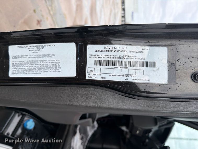 image for item EA7387 2020 International MV607 refrigerated truck