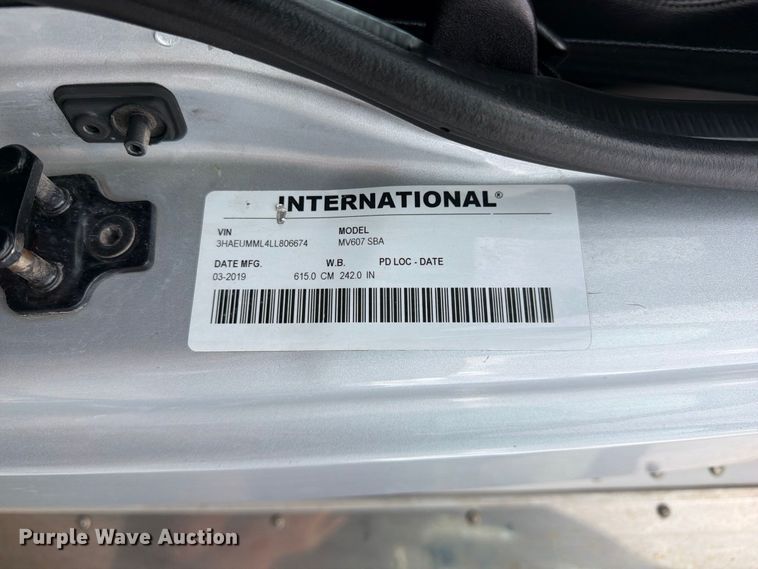 image for item EA7388 2020 International MV607 refrigerated truck