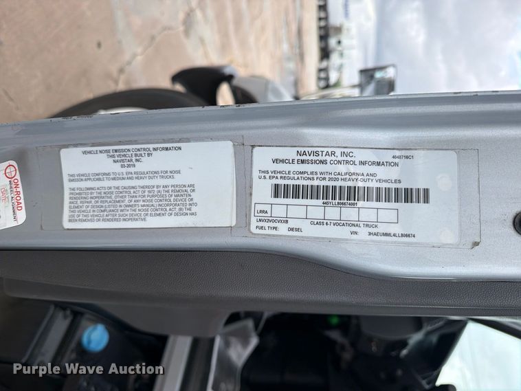 image for item EA7388 2020 International MV607 refrigerated truck