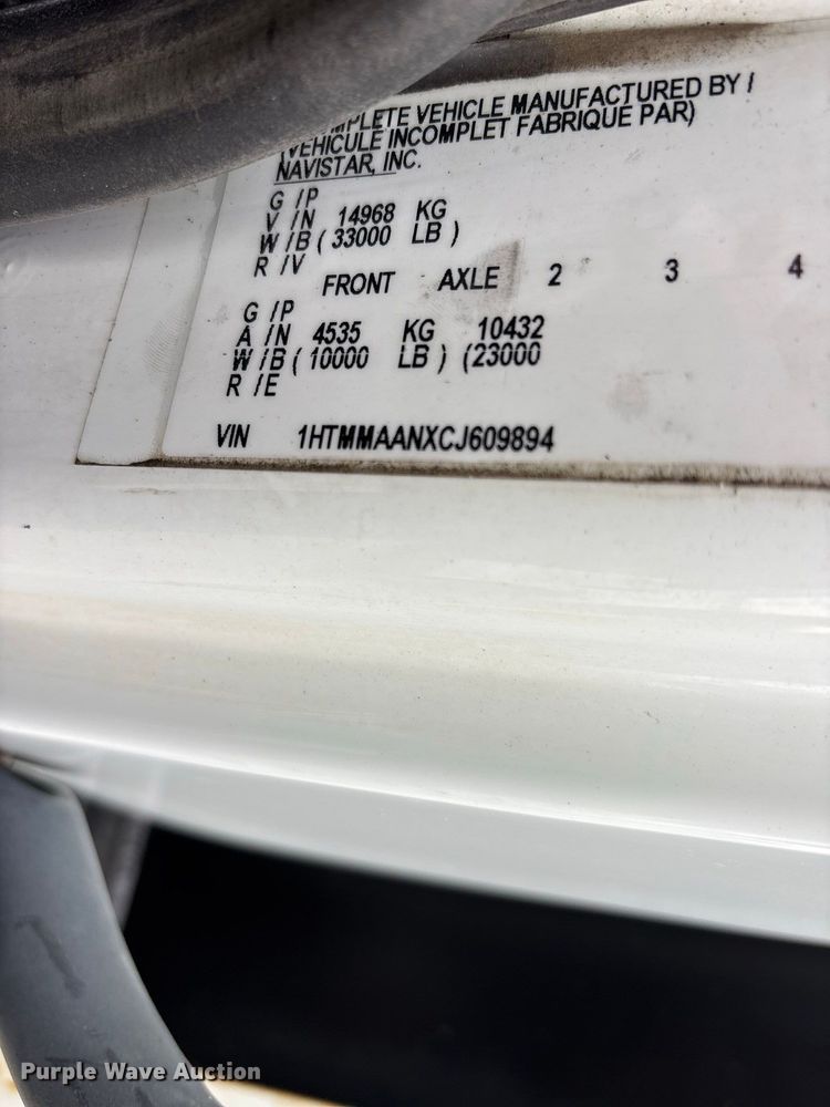 image for item ER3381 2012 International DuraStar 4300 street sweeper truck