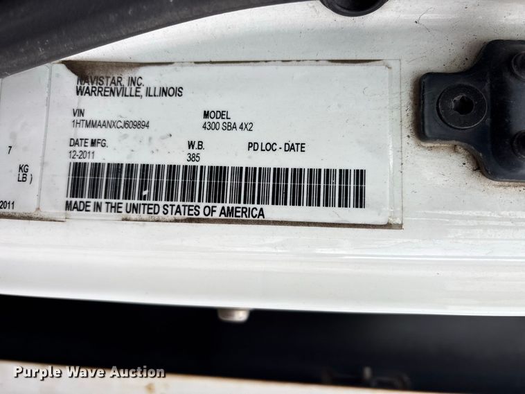 image for item ER3381 2012 International DuraStar 4300 street sweeper truck