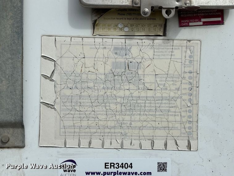 image for item ER3404 2012 Wabash DVLSHPC dry van trailer