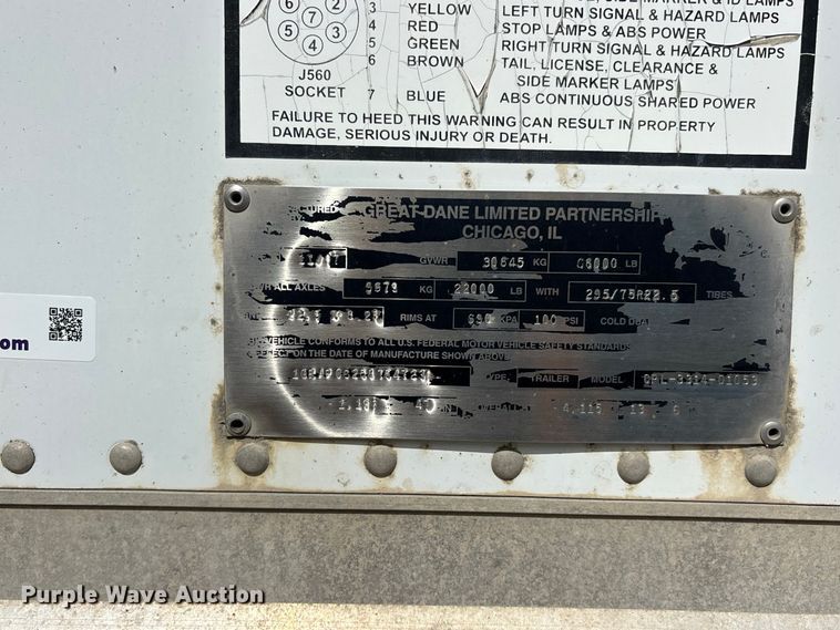 image for item ER3413 2008 Great Dane CPL-3314-01053 dry van trailer