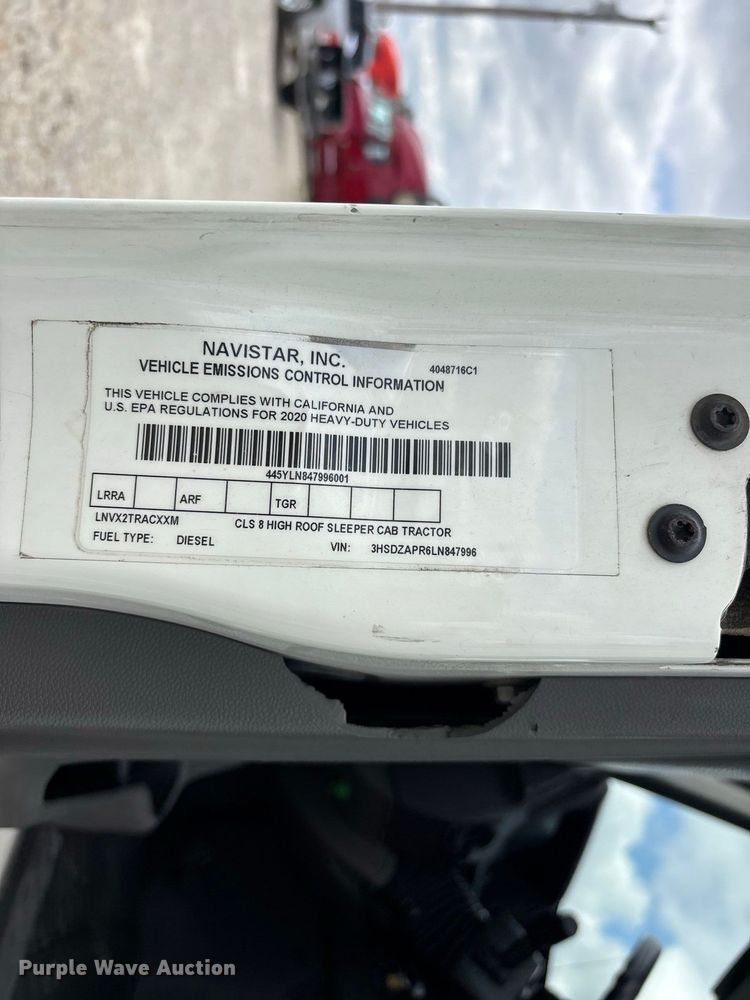 image for item ER3418 2020 International LT625 semi truck