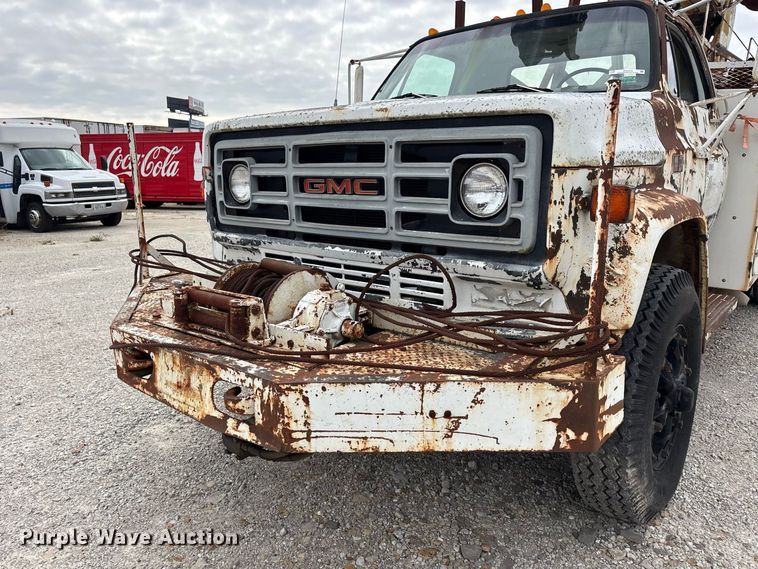image for item ER3419 1988 GMC C7 digger derrick truck
