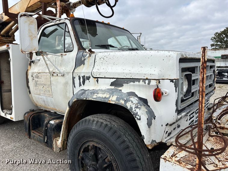 image for item ER3419 1988 GMC C7 digger derrick truck