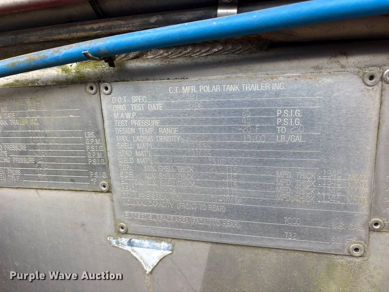 image for item ET0410 1996 Polar Tank  fuel trailer