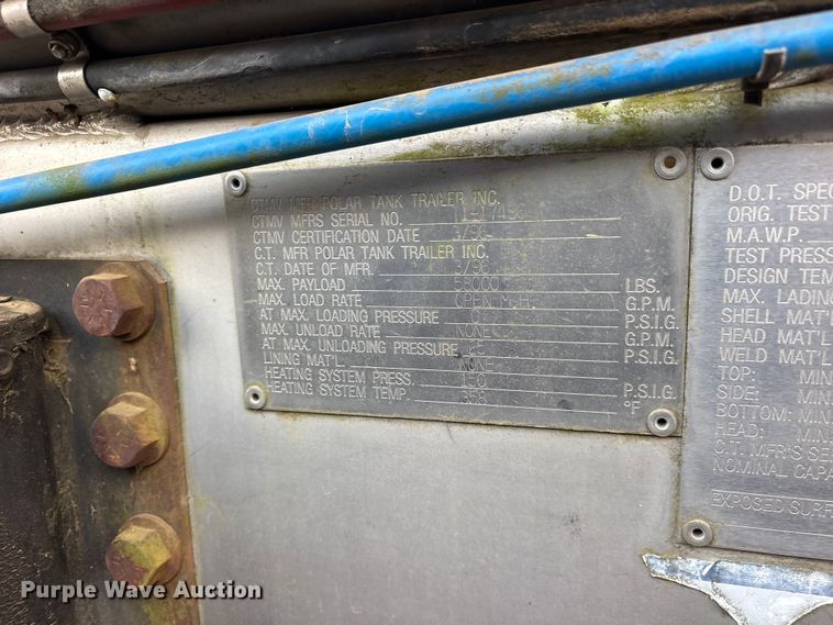image for item ET0410 1996 Polar Tank  fuel trailer