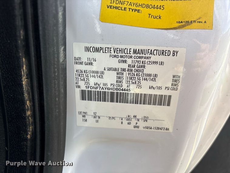 2017 Ford F750