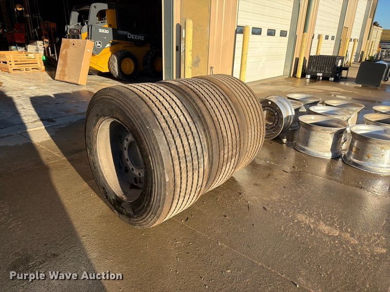 image for item EW5178 (3) Michelin 445/50R22.5 tires and wheels