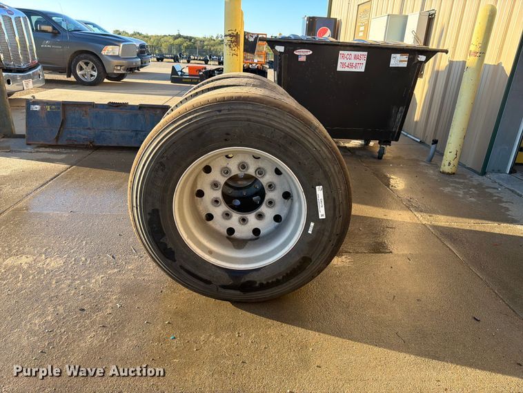 image for item EW5178 (3) Michelin 445/50R22.5 tires and wheels