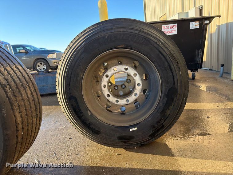 image for item EW5178 (3) Michelin 445/50R22.5 tires and wheels