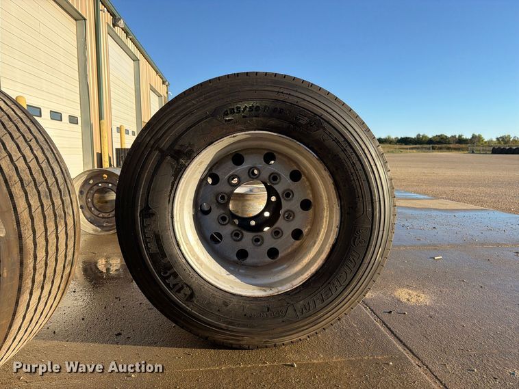 image for item EW5178 (3) Michelin 445/50R22.5 tires and wheels