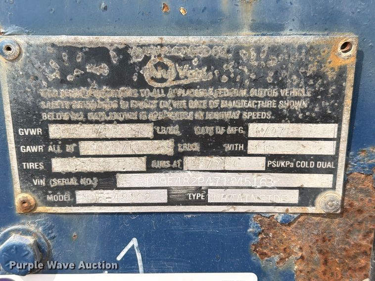 image for item EW8930 2007 Nu Van NV-48102 side curtain trailer