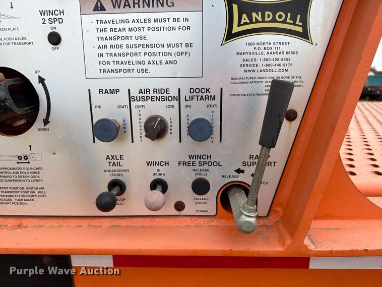 image for item EW8966 2020 Landoll 930E drop deck hydraulic tail equipment trailer