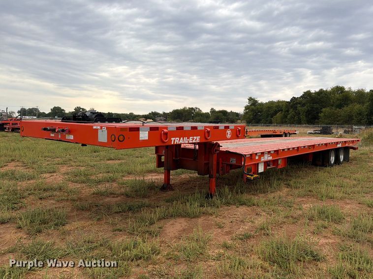 2022 Trail-Eze TE401 drop tilt deck equipment trailer