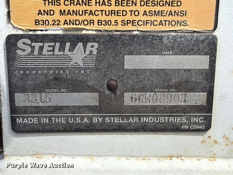 image for item EX4316 Stellar 3315 truck crane