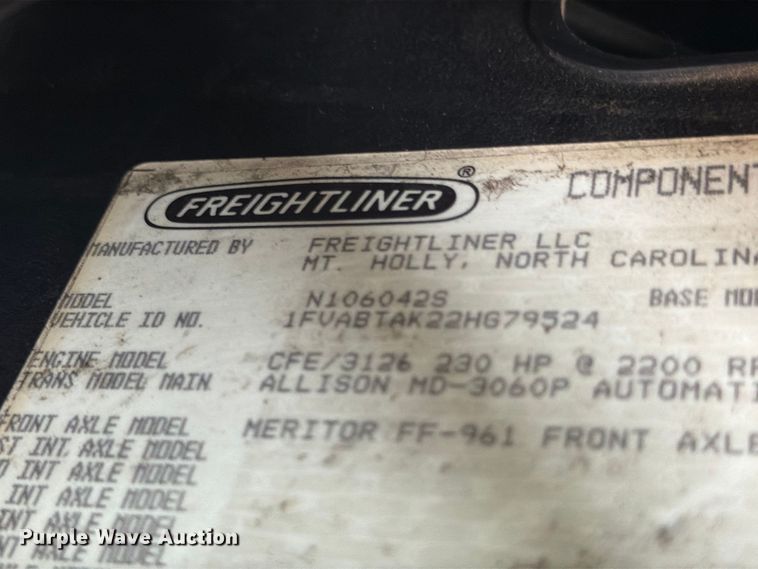image for item FG3021 2002 Freightliner FL70 dump truck