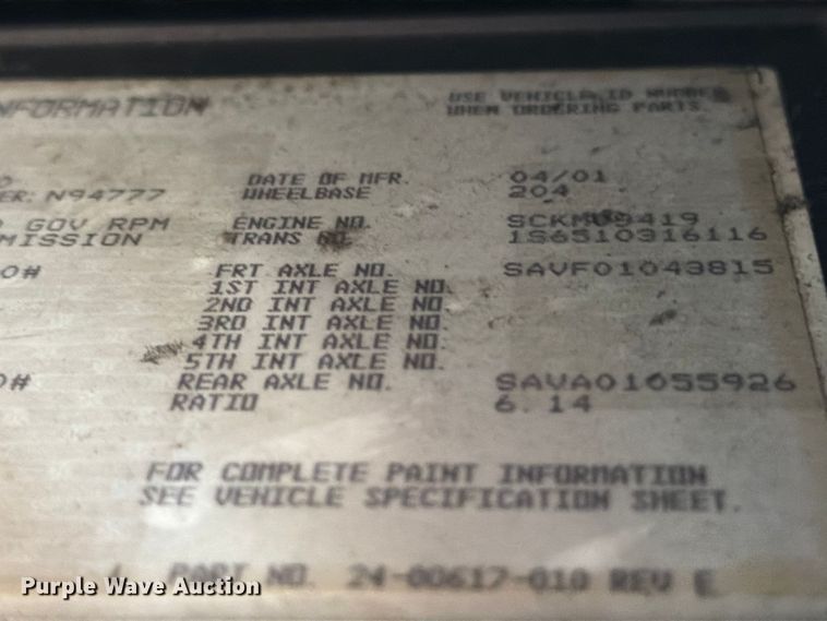 image for item FG3021 2002 Freightliner FL70 dump truck