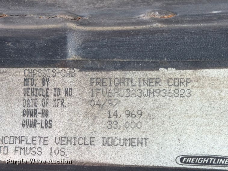 image for item FG3023 1998 Freightliner FL70 dump truck
