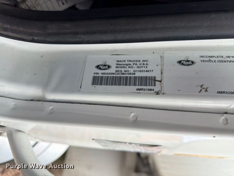image for item FG3025 2012 Mack Granite fuel truck
