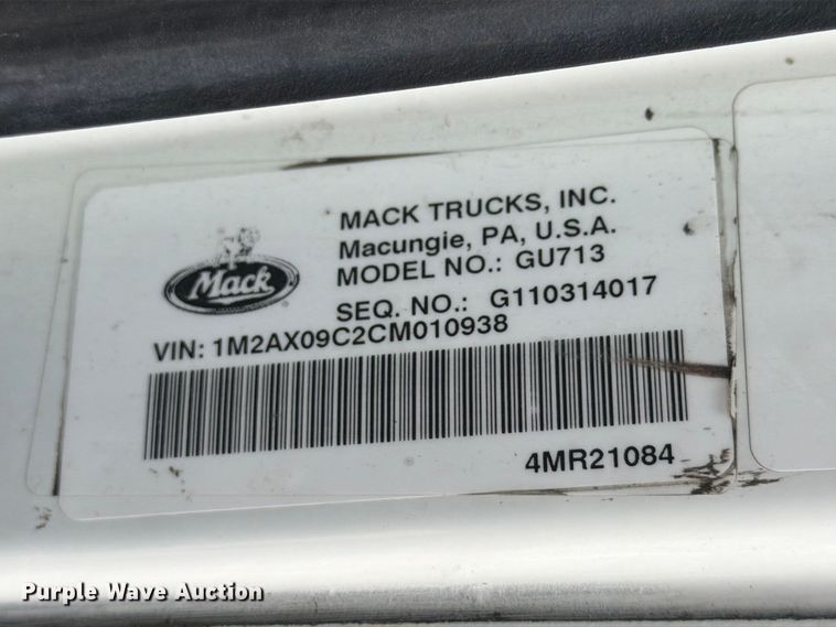 image for item FG3025 2012 Mack Granite fuel truck