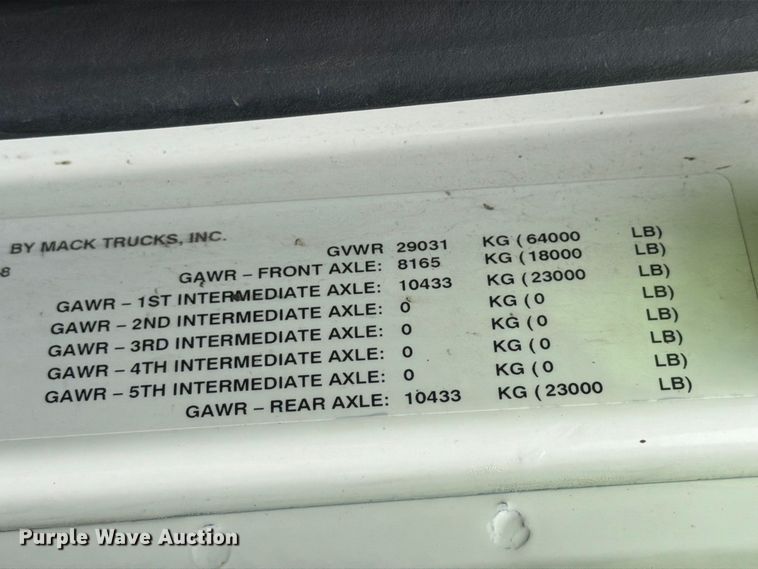 image for item FG3025 2012 Mack Granite fuel truck
