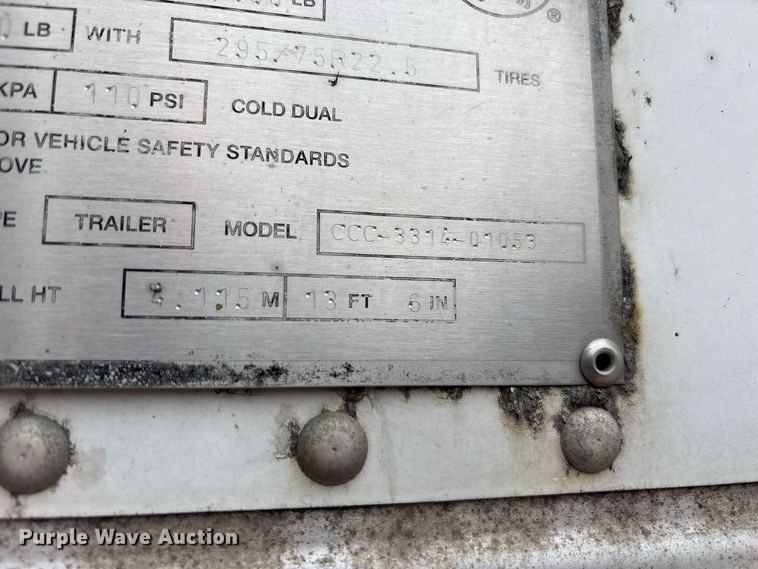 image for item FJ2003 2015 Great Dane Trailers CCC-3314-01053 dry van trailer