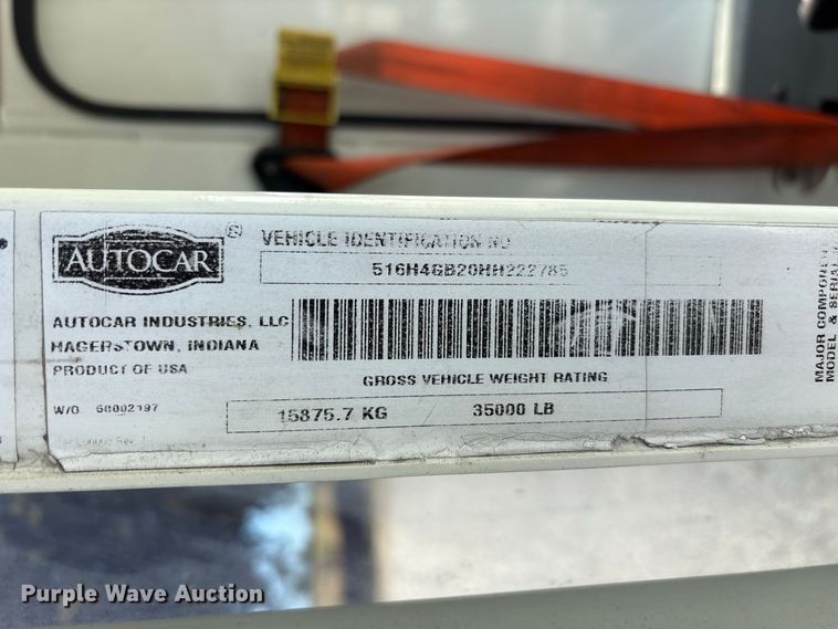 image for item FK2151 2017 Autocar Industries XSPotter yard truck