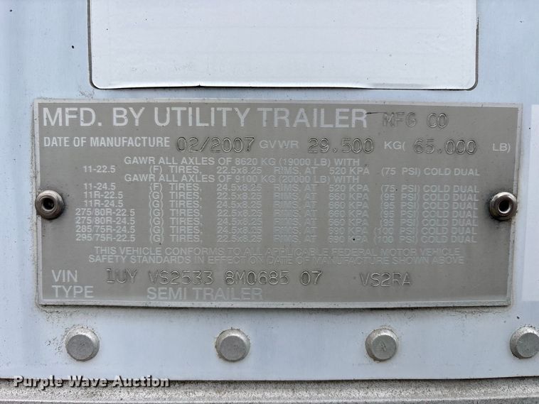 image for item FK2155 2008 Utility Trailer Manufacturer 