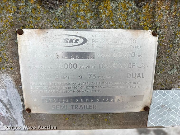 image for item FK2158 1983 Penske fuel trailer