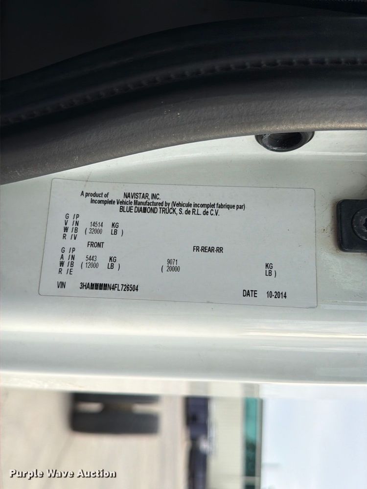 image for item FK3793 2015 International 4300 truck cab and chassis